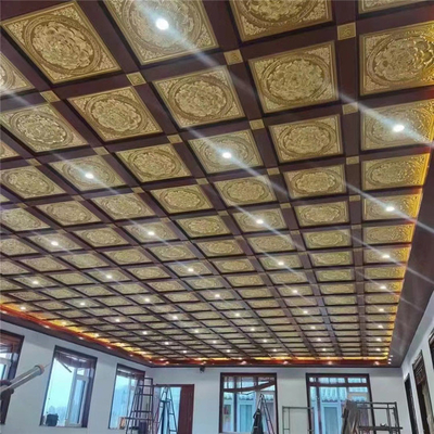 0.7mm คลิปในกระเบื้องฝ้าเพดานโลหะ Lotus Pre Painted สำหรับ Temple Hotel