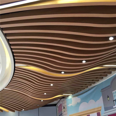 การออกแบบฝ้าเพดานภายใน Wave Aluminium การออกแบบฝ้าเพดาน Baffle 1.5mm
