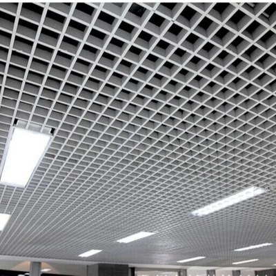 เพดานโลหะอลูมิเนียม 100x100 เคลือบ PVDF ฝ้าเพดานอลูมิเนียมแบบเปิด