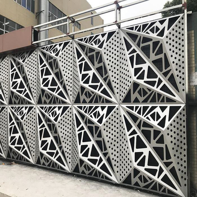 อลูมิเนียม Facade 3D Laser Cut Metal Wall Panels รูปแบบที่กำหนดเอง