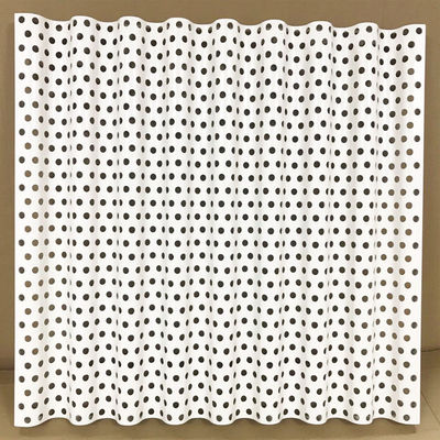 ผนังภายนอก 800x800 แผงอลูมิเนียมลูกฟูกสีเทาเงิน 8mm Holes