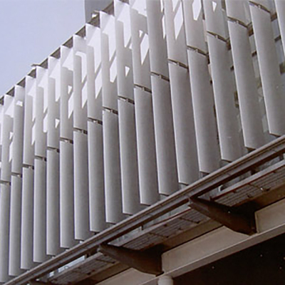 Modern Sunshade Vertical Aluminium Sun Louver สำหรับตกแต่งอาคาร