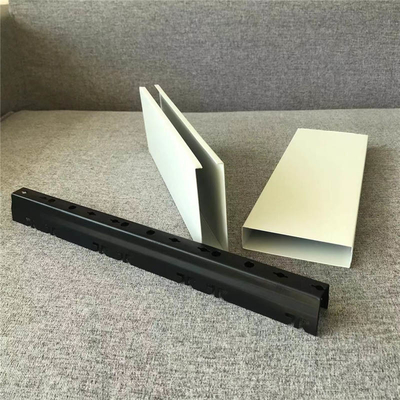 เพดานโลหะอลูมิเนียมขนาด 50x100 มม. ระงับระบบเพดานอะคูสติกรูปตัวยู