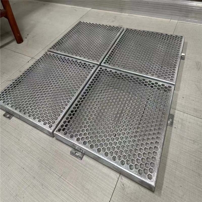 แผงอลูมิเนียมซุ้มโลหะหกเหลี่ยม 600X600 มม. สำหรับอาคารหุ้ม
