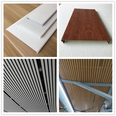 ฝ้าเพดานอลูมิเนียมทนไฟ C Strip สำหรับตกแต่งห้างสรรพสินค้า